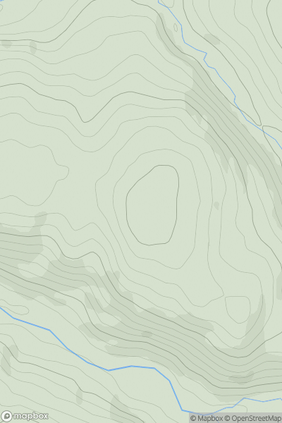 Thumbnail image for Allt Goch [Aberystwyth to Welshpool] showing contour plot for surrounding peak
